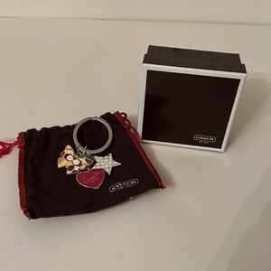 Coach Key Chain Heart, Star & Butterfly